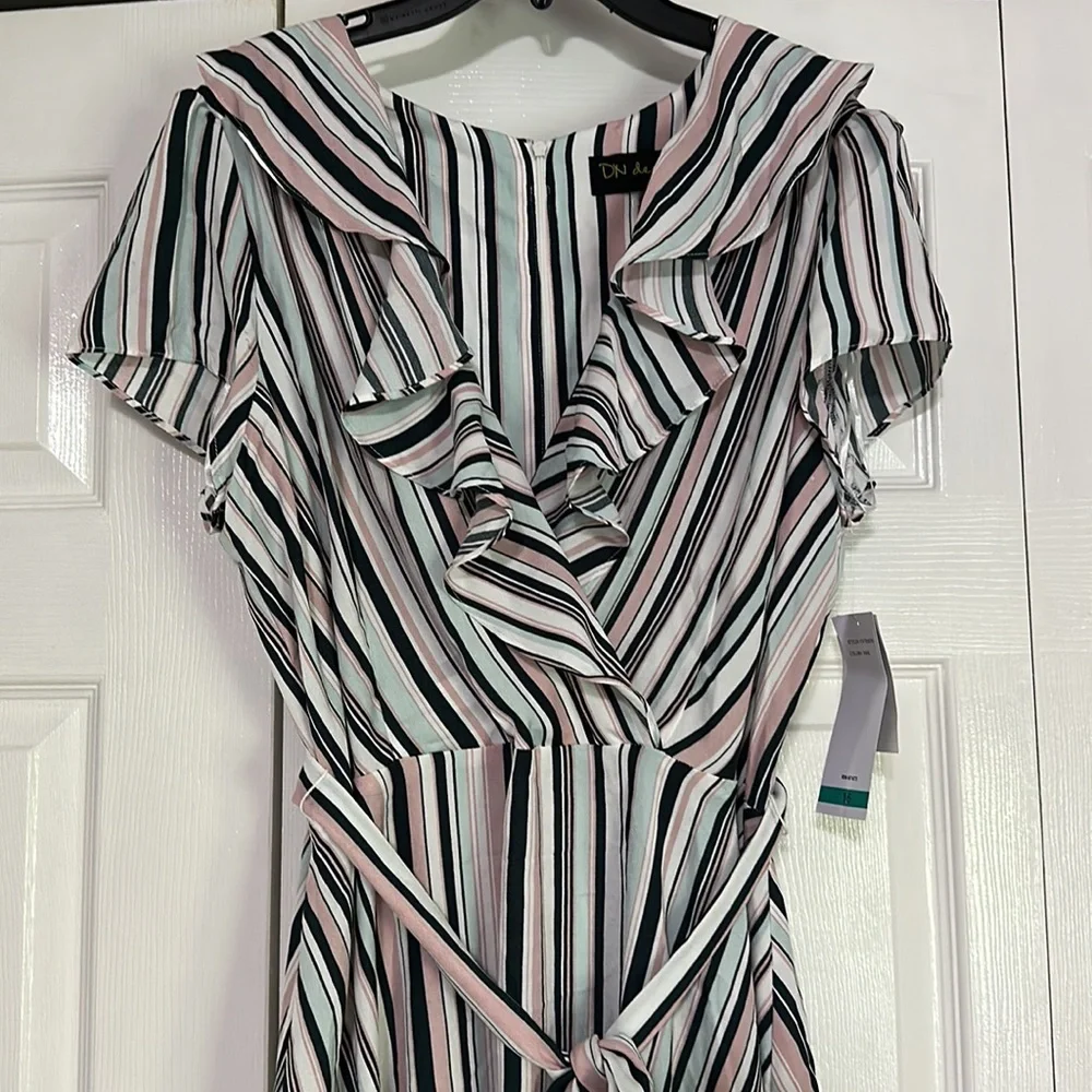 Striped Ruffle Dress - Picture 2 of 7